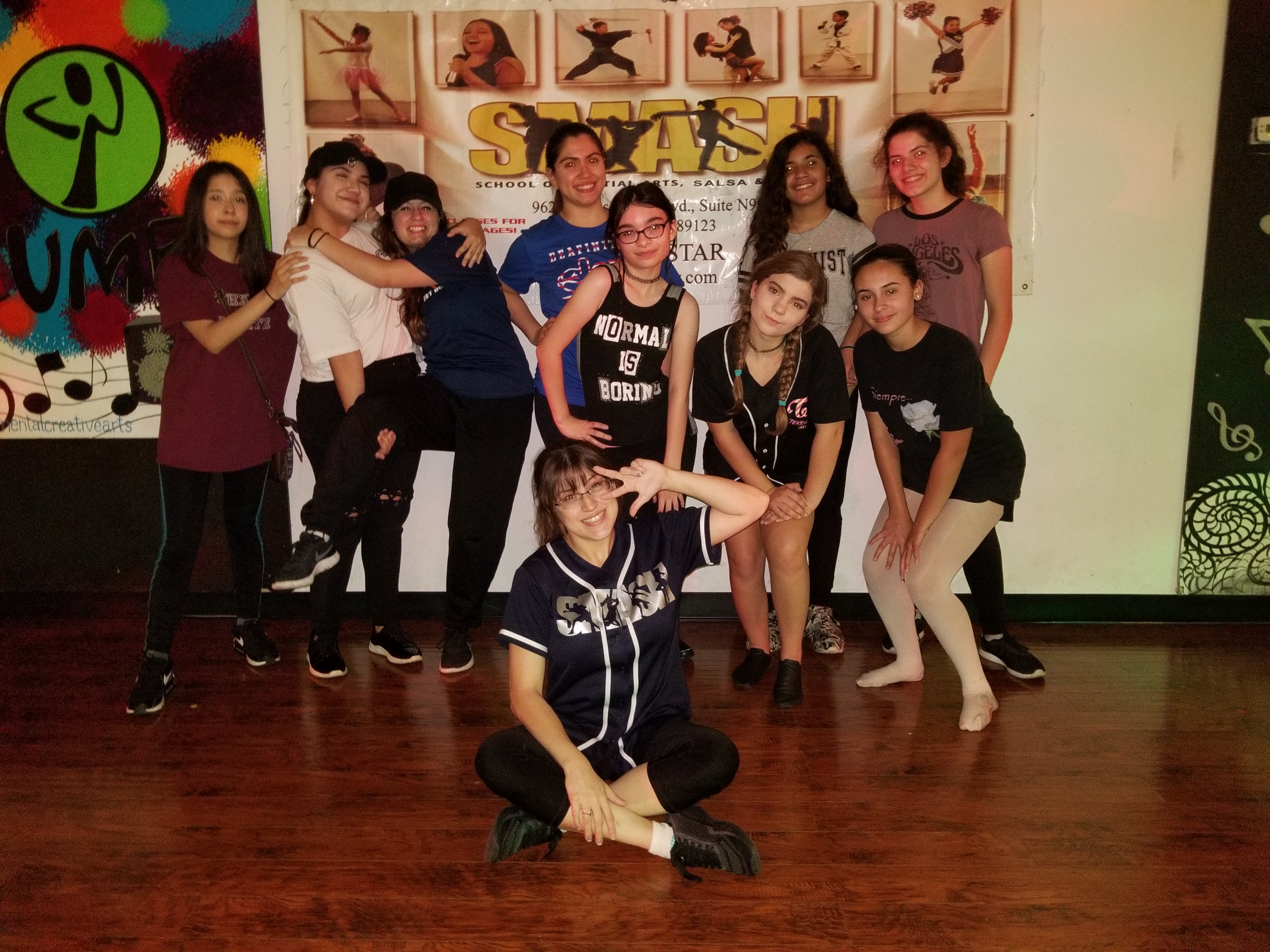 K-pop dance students at SMASH