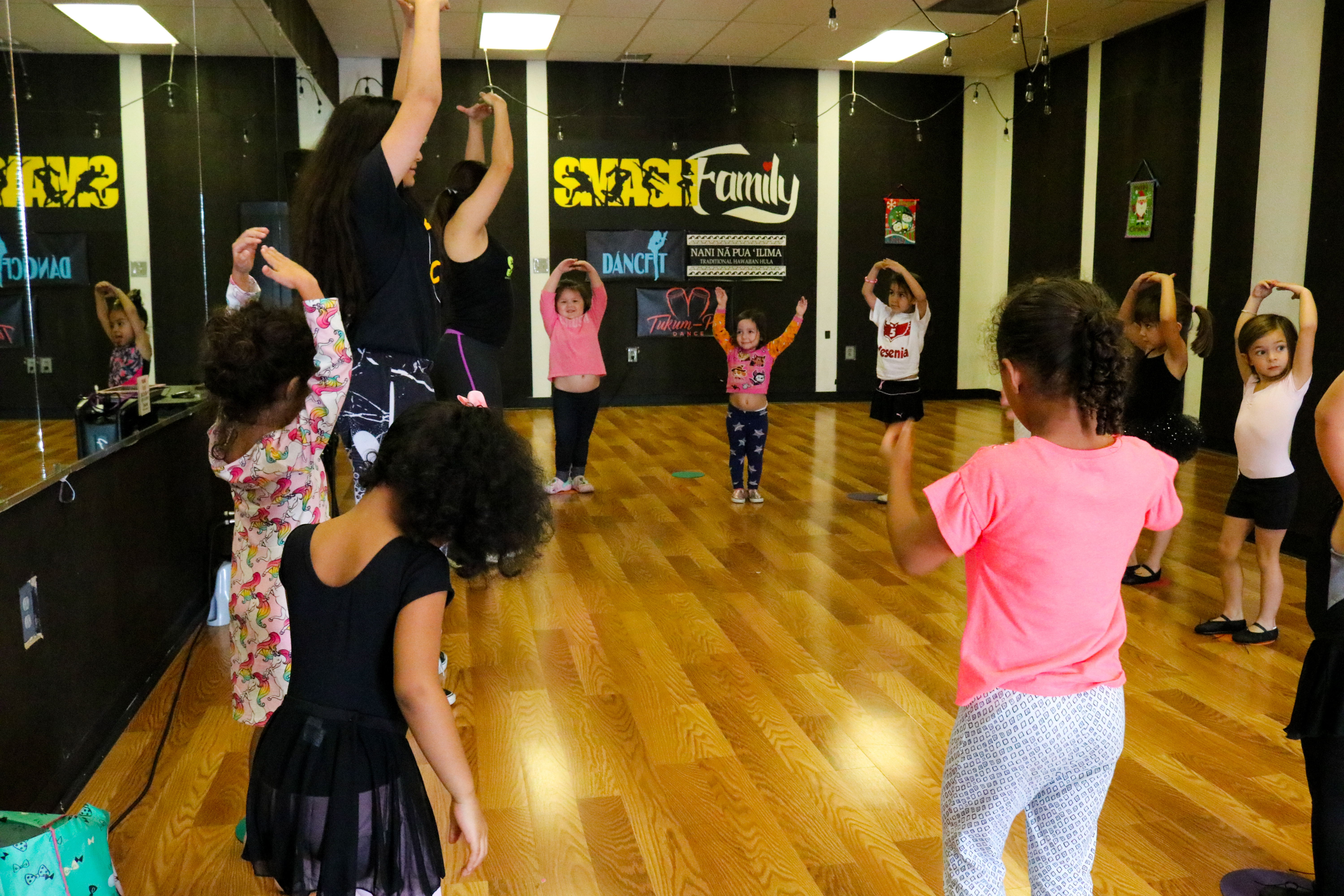 Young dancers practicing at SMASH