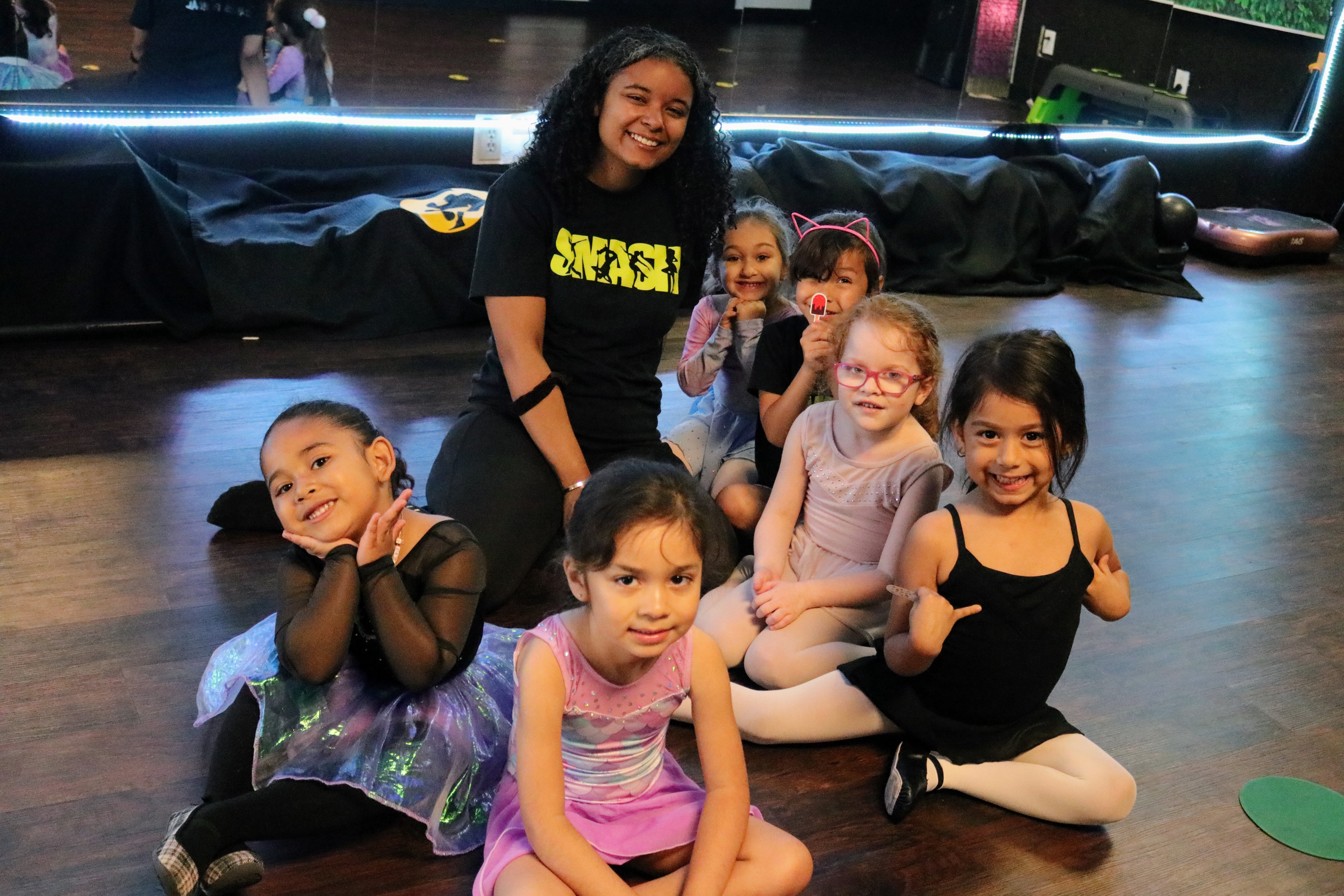 Young dancers with their instructor at SMASH