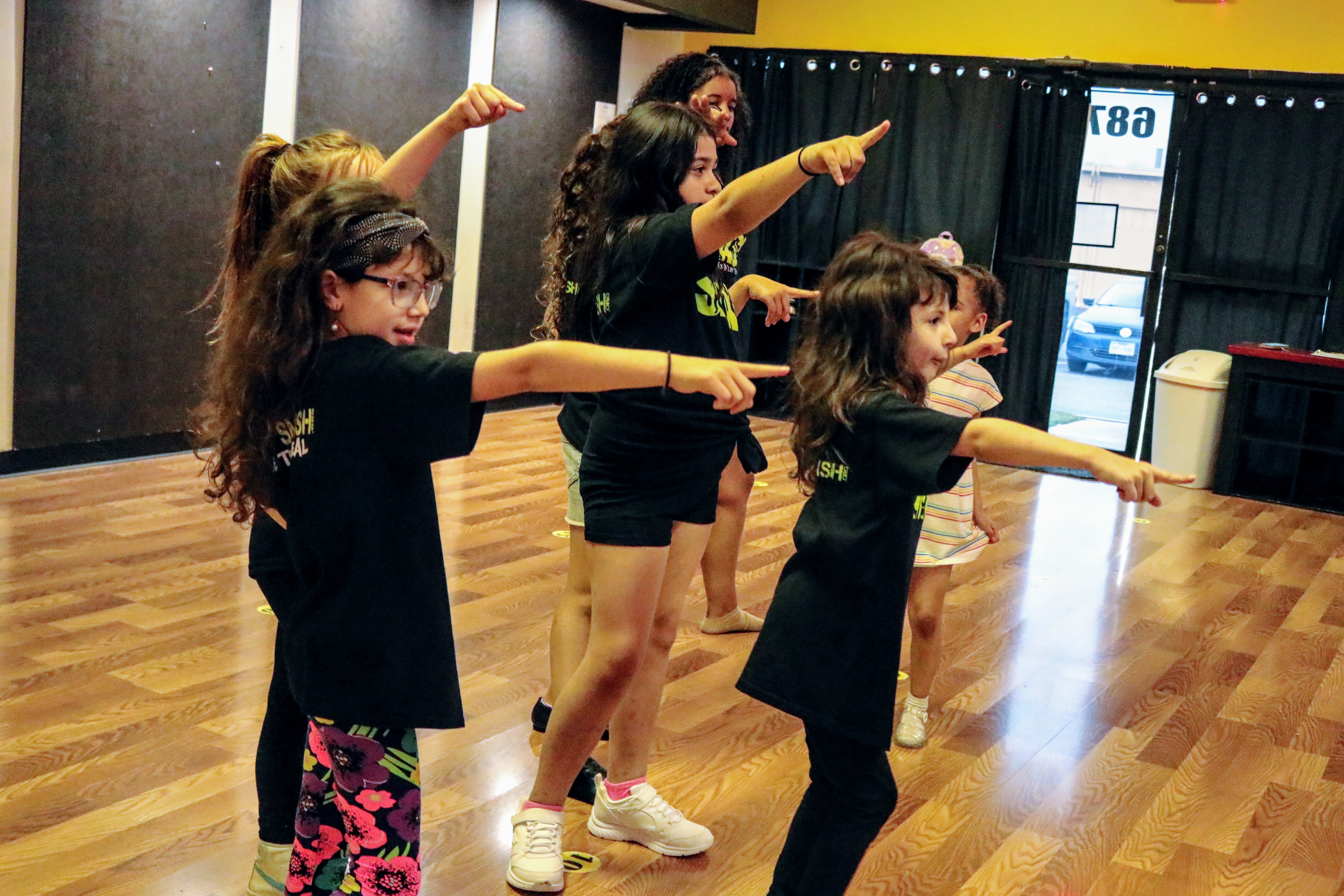 Young dancers practicing together