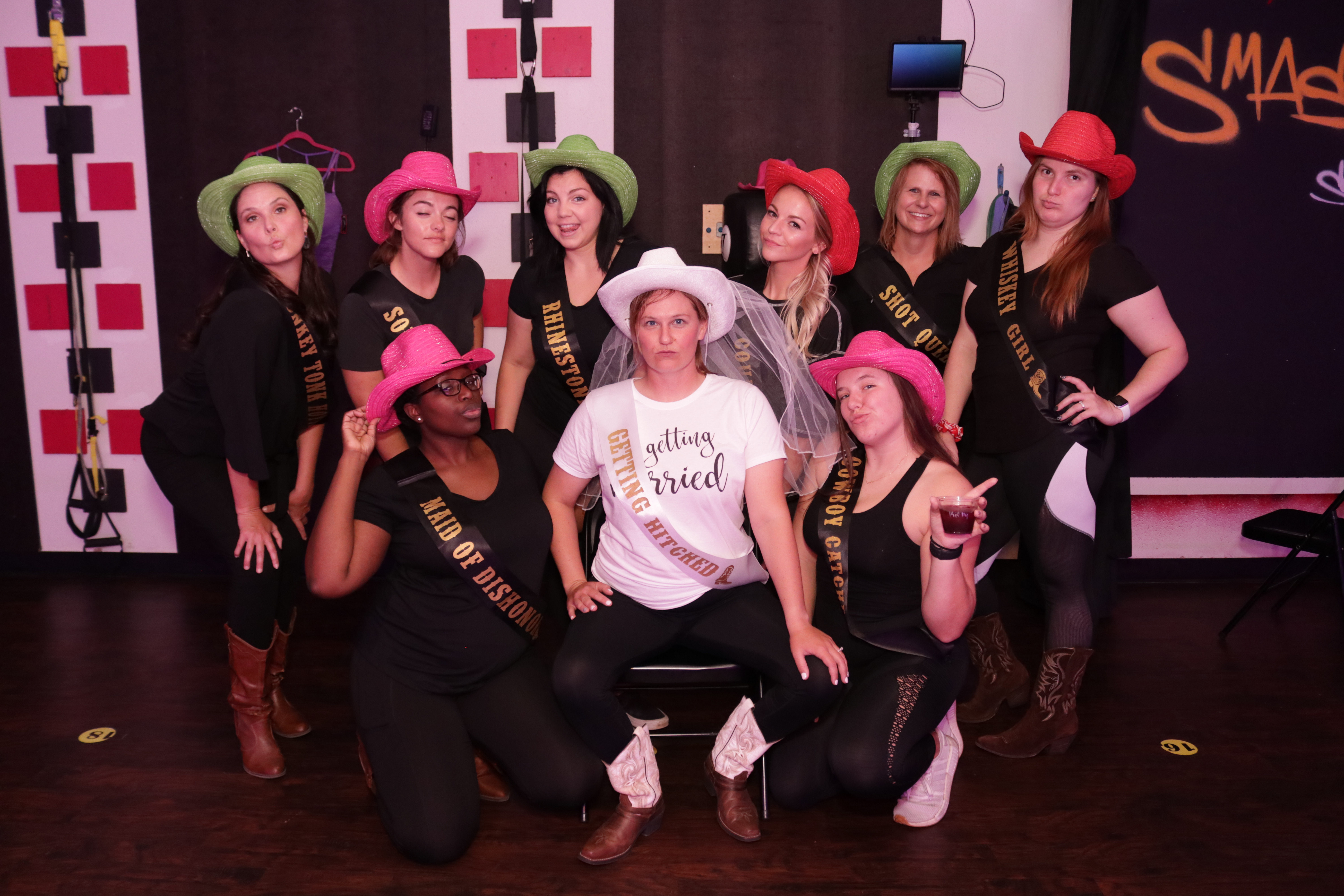 Guests celebrating a themed dance party at SMASH Dance