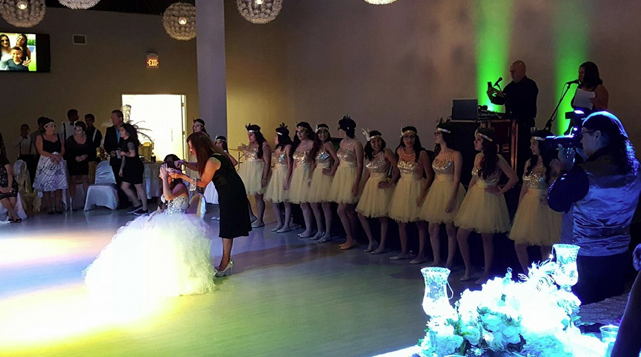 Quinceañera performance at a reception